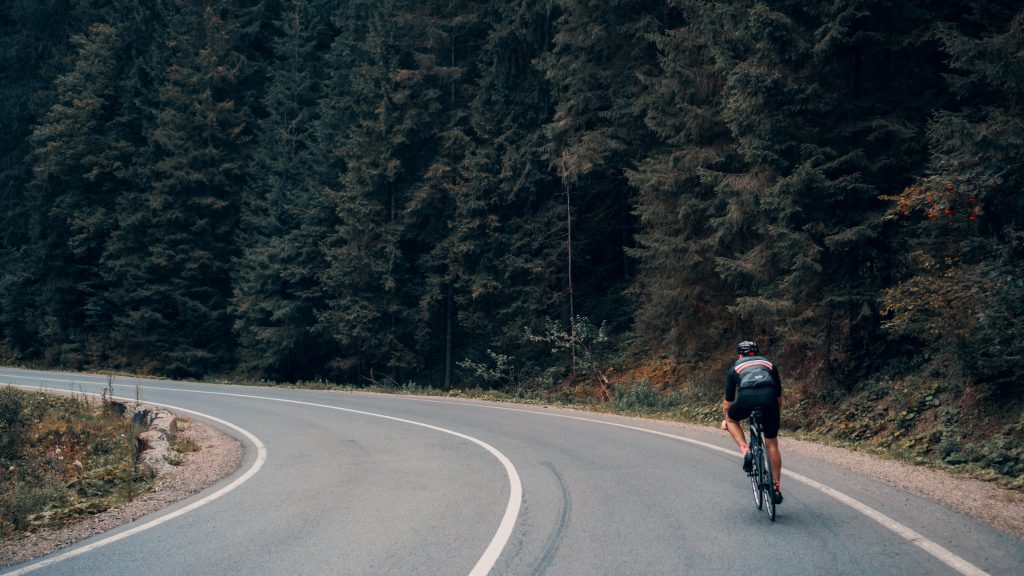 Johny van der Kolk op de racefiets